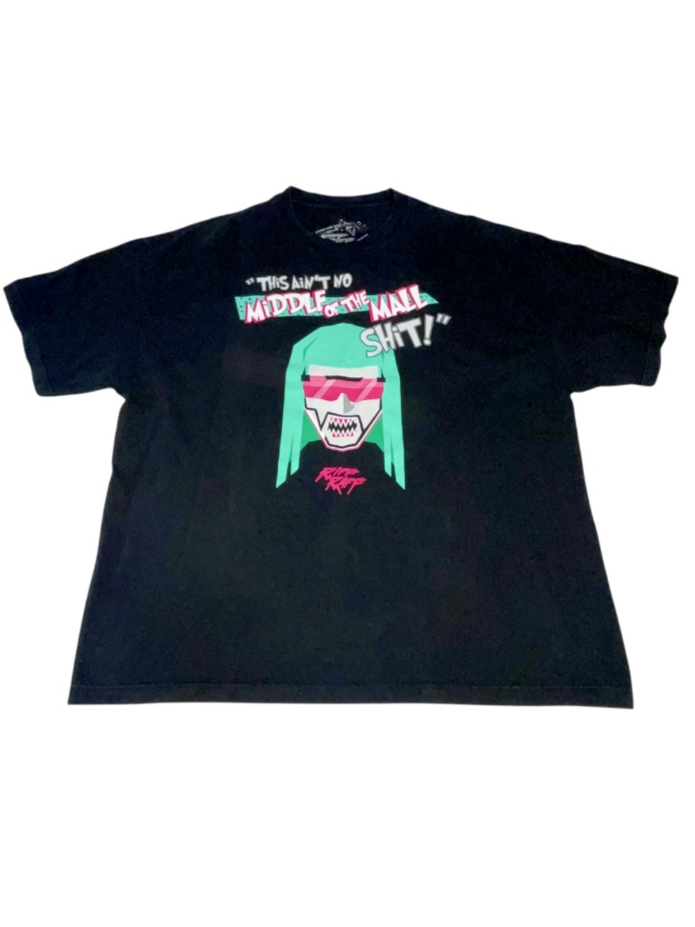 RIFF RAFF Jody HighRoller Rap Tee Hip Hop Merch XXL Black Neon Graphic T Shirt